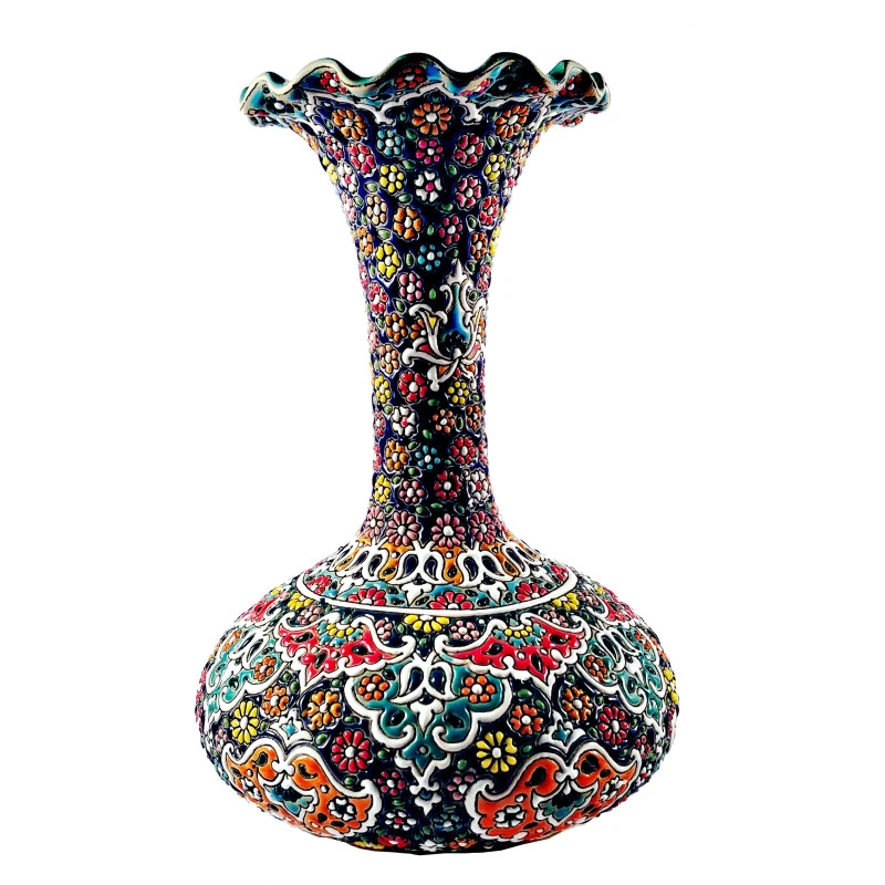 گلدان میناکاری مدل عدسی کد 25 