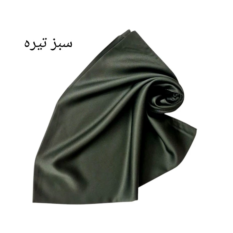 روسری ساتن ابریشم زنانه مدل مینی اسکارف ساتن ابریشم با رنگ بندی با طول و عرض ۷۵*۷۵ سانتی‌متر