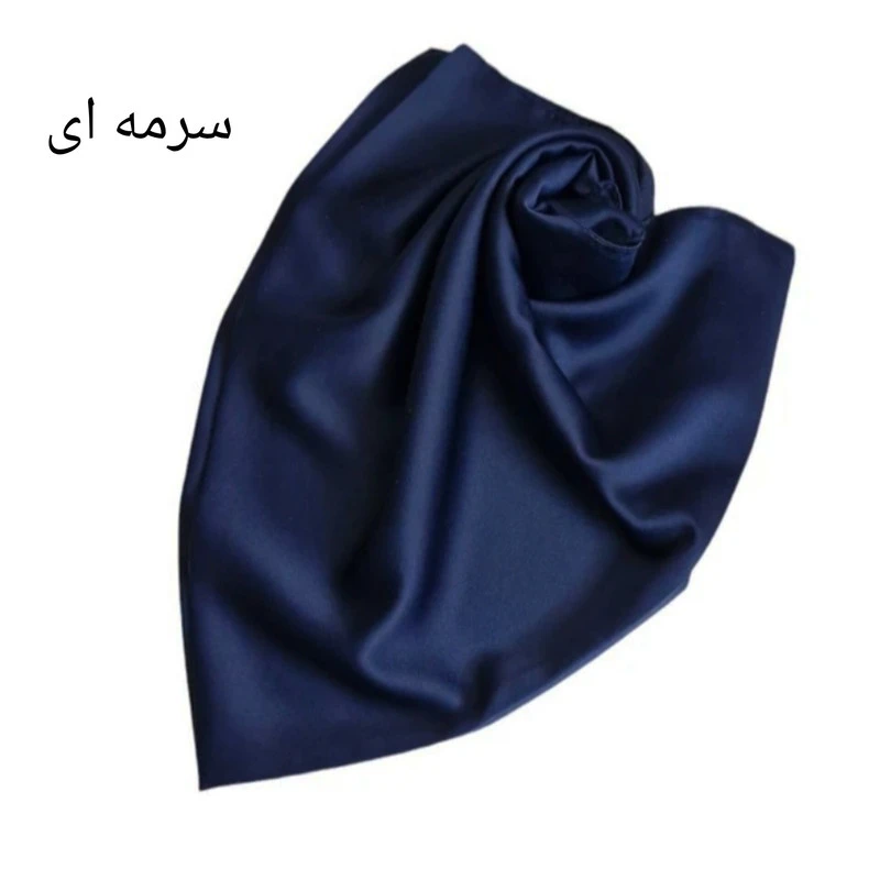 روسری ساتن ابریشم زنانه مدل مینی اسکارف ساتن ابریشم با رنگ بندی با طول و عرض ۷۵*۷۵ سانتی‌متر